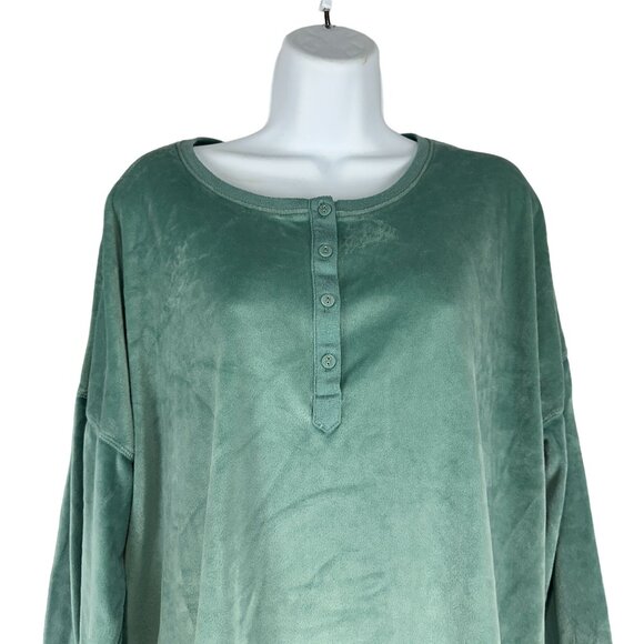 Secret Treasures Womens Henley Long Sleeve Top Size Large Relaxed Fit - Picture 7 of 8